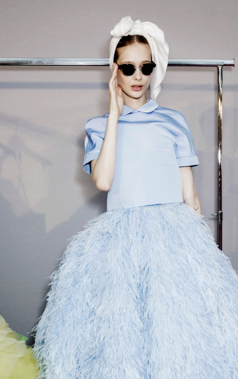 fashionloveskarl: Tanya at Giambattista Valli backstage F/W 2014