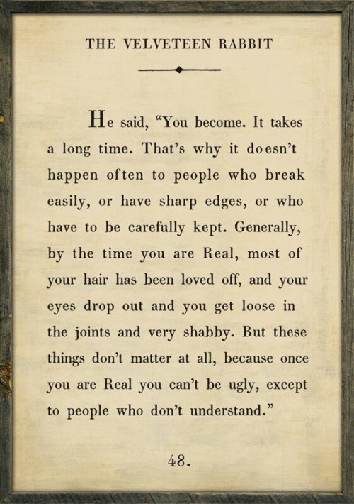 withgracefulness:Margery Williams, The Velveteen Rabbit