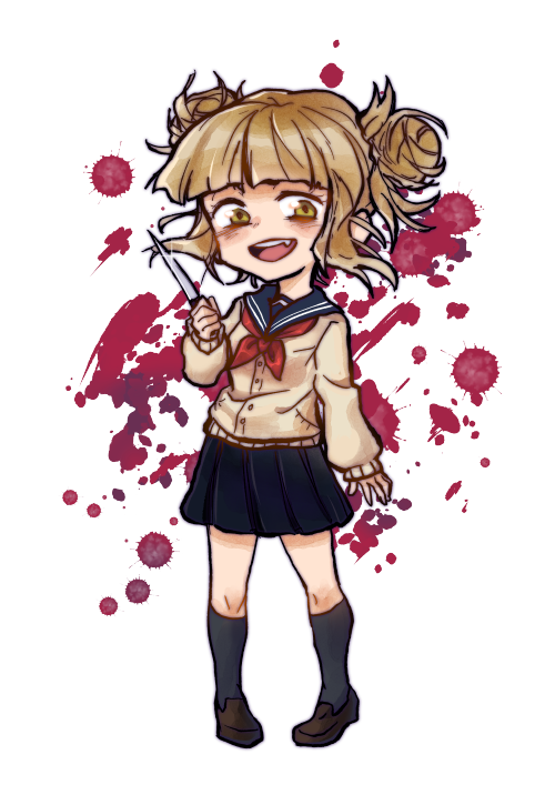 Himiko Toga Sticker (less-background-stuff-version) now available on my Redbubble!