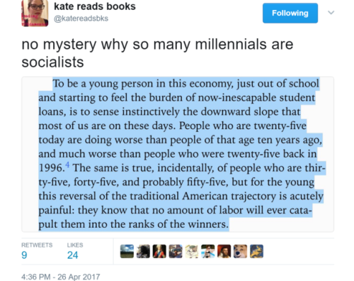 berniesrevolution:  Oh wow, that last one… (Thread Link) (Book Link)  Fucking THIS.This goddamned book needs to be bludgeoned over the heads of every damned Democrat in the country until they read it. 