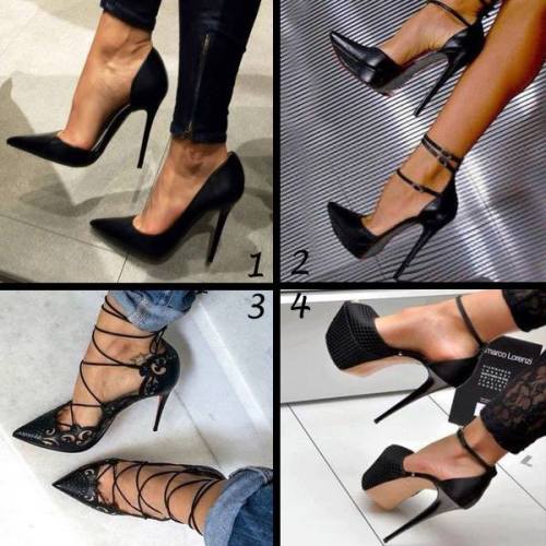 ideservenewshoesblog:Graceful Women Wearing Pointed-toe Heels - Black