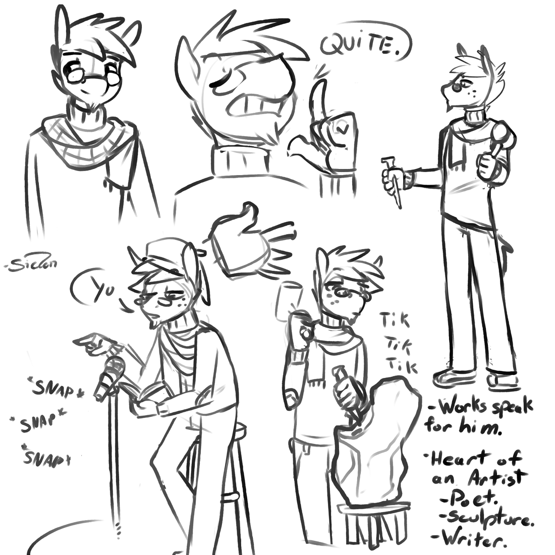 More silly doodles of this silly au, this time with extended family.Okay so, Starting