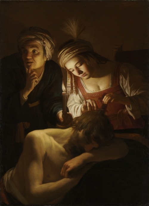 cma-european-art:Samson and Delilah, Gerrit van Honthorst , c. 1621, Cleveland Museum of Art: Europe