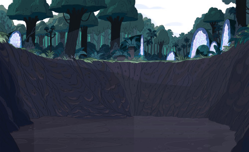 stevencrewniverse:  A selection of Backgrounds from the Steven Universe episode: Island Adventure Art Direction: Elle Michalka Design: Sam Bosma Paint: Amanda Winterstein, Jasmin Lai