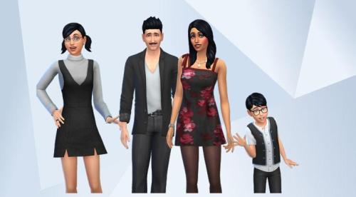 BGC CC makeovers of Maxis-created simsThe Goth Family(“New Home New Goths” version)I did a few makeo