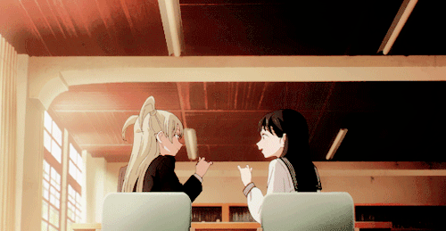 hanae-ichihara:“Well...there’s no school tomorrow, since it’s Saturday, right?”