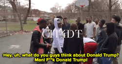 raychjackson:  kingofhispaniola:  doubledoseofdopamine:  micdotcom:  Baltimore teens go viral with explicit anti-Trump rap video    Make this viral this my new ring tone  thats the guy who told the store about his white neighbor threatening his parents!
