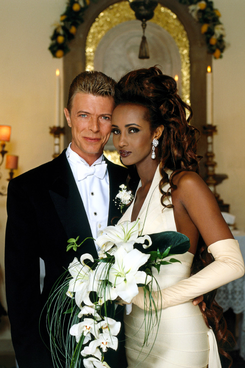 ohyeahpop: David Bowie marries supermodel Iman, Florence, Italy, 1992 - Ph. Brian Aris