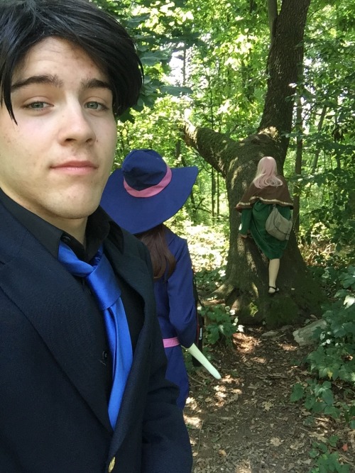 witchhatingrichboy: Akko and Sucy dragged me into the forest today, it was hot and though I did enjo