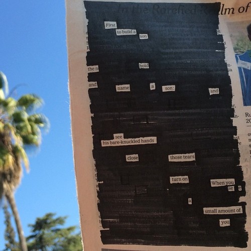 Newspaper Blackouts by Austin Kleon See more here.