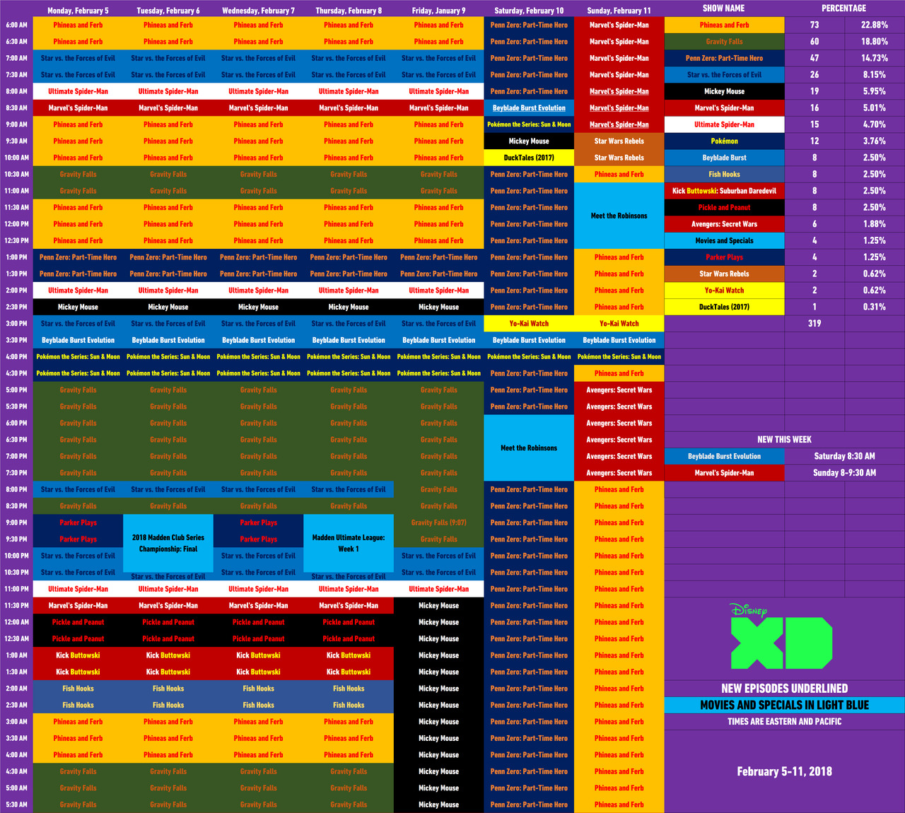 Disney Schedule Archive Photo