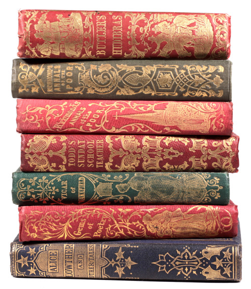 michaelmoonsbookshop:Attractive publishers cloth bindings with gilt detailing late 1840’s early 1850