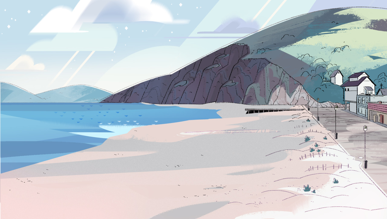 A selection of Backgrounds from the Steven Universe episode: Mirror Gem Art Direction: Elle
