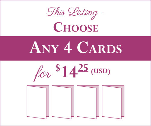 Choose any 4 cards for 14.25