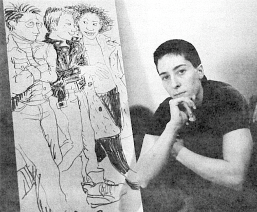 lesbianherstorian:alison bechdel photographed by donna binder in hot wire: the journal of women’s mu