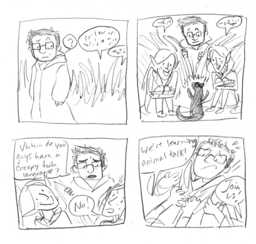 tazdelightful: [Image description: A photoset of three rough pencil comics. The first depicts Barry,