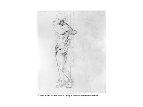 Study After a Flagellation Scene, John Singer Sargent, 19th-20th century, Harvard Art Museums: Drawi