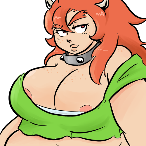 theycallhimcake:  lewdsona:  Lady Bowser for theycallhimcake !! The princess can STAY in another castle for all I care, this koppa queen’s just my type!!  Are we lookin’ at a potential summer shirt? Well, a queen’s gotta be cool and comfortable…