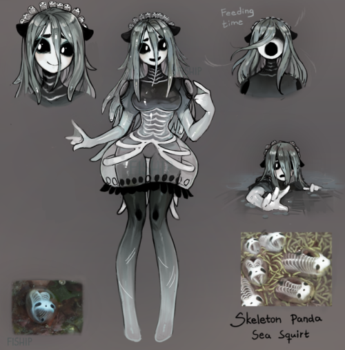 A monster girl design based on that Skeleton Panda sea squirt! I might sell her If anyone is interes