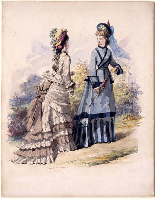 history-of-fashion:1872 - 1874 - 1875 - 1876 - 1878 - 1878 Fashion plates by Jules David  (Clark A