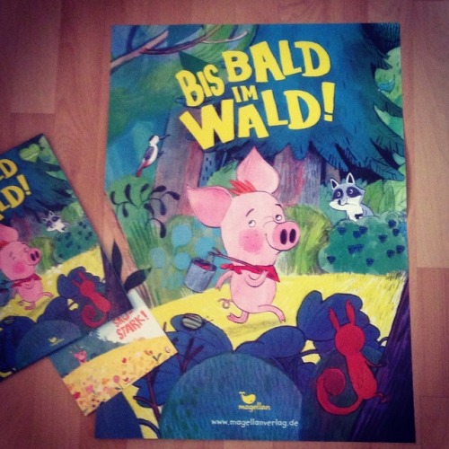 Hey everyone, if you want to win a signed poster and post cards of the book “Bis bald im Wald&