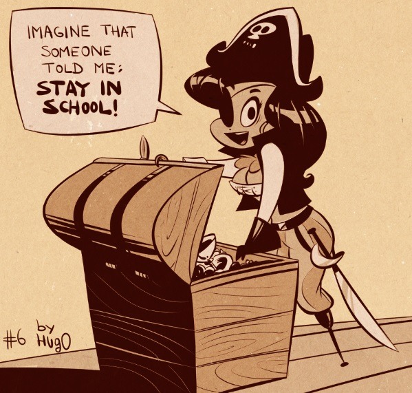 Inktober - Day 6 - Pirate Girl Life AdviceNewgrounds Twitter DeviantArt  Youtube