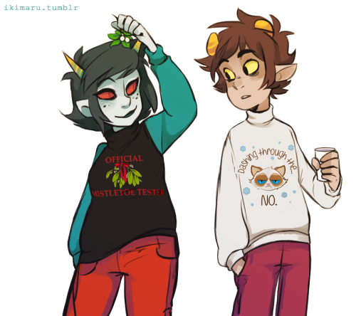 ikimaru:one of these times I’m gonna run out of funny sweaters but not this time :^)
