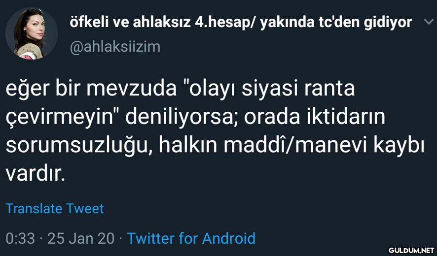 öfkeli ve ahlaksız...