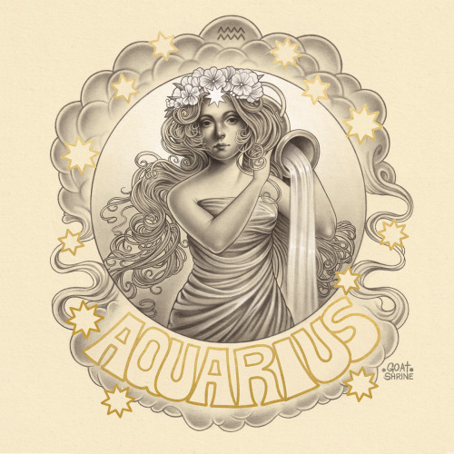 ✸ Aquarius ✸ Drawing from my Zodiac Project   