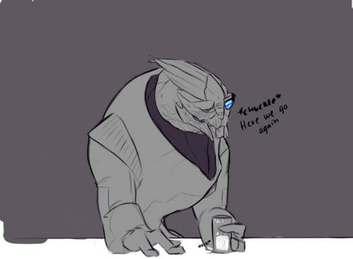 vakarian-shepard:  stormcallart:  Inspired by the text post here in which Garrus shows off. Last panel is my absolute favorite.   !!!!!!!!!!!!!!! 