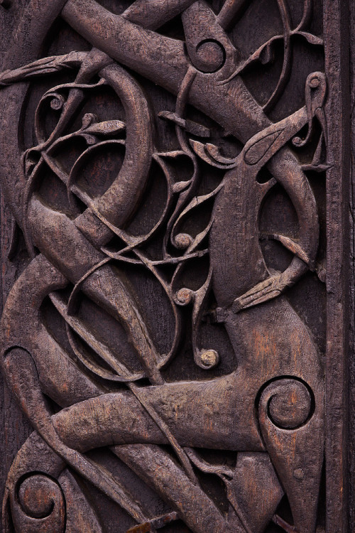 Douglas Pearson-  Exterior Carving Details, Urns Stave Church, Norway