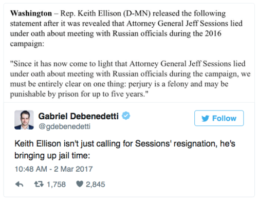 forgotn1:  micdotcom:  Attorney General Jeff Sessions reportedly used campaign funds to meet with Russian envoyThe Trump administration claims that Sessions was solely acting in the capacity of a U.S. senator when he met with a Russian ambassador during