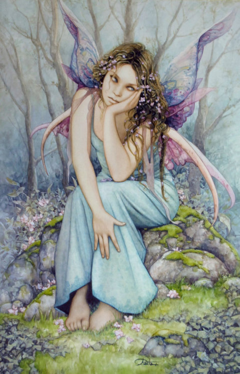 slow-deep-hard:  Arantza Sestayo • Traditional Arts, Painting Oil. Fairies, girls and flowers.