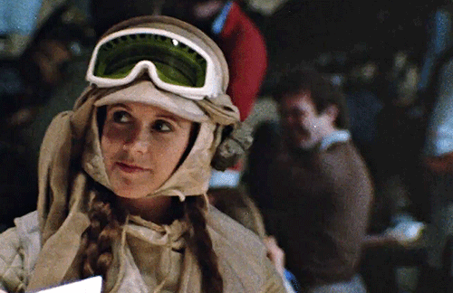 annelisters:CARRIE FISHER behind the scenes of THE EMPIRE STRIKES BACK