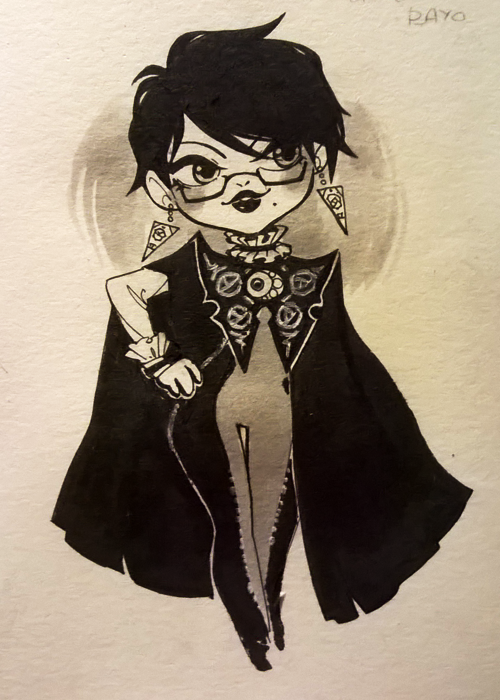 cottonbun:  Inktober days: 7-12 *makes a so-so hand gesture* Red + Blue + Black Micron pens/brush 