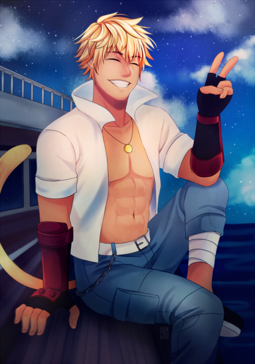 sentaidash: I wanted to redraw this cause Sun was so cute but I feel like I failed but at least Sun 