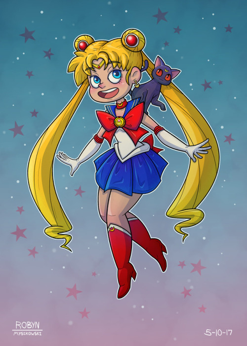 A little Sailor Moon doodle. :)(birthday gift for my sister)