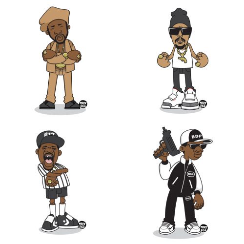 Evolution of the B-Boy Series 2 Sticker Packs (featuring Ice-T, Biz Markie, KRS-One & Rakim) for