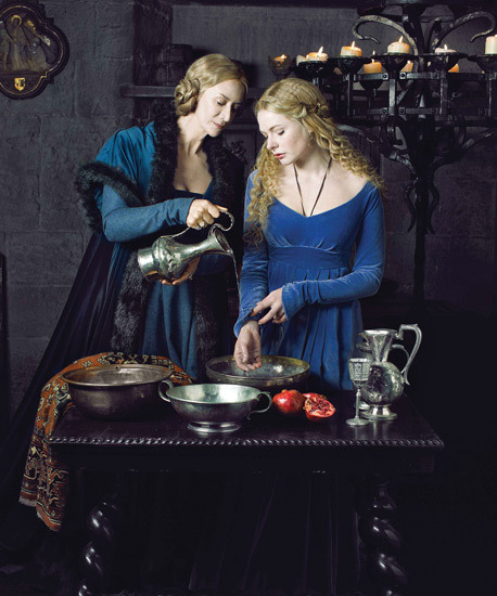 boleyn36: Janet McTeer as Jacquetta Woodville and Rebecca Ferguson as Elizabeth Woodville in &l