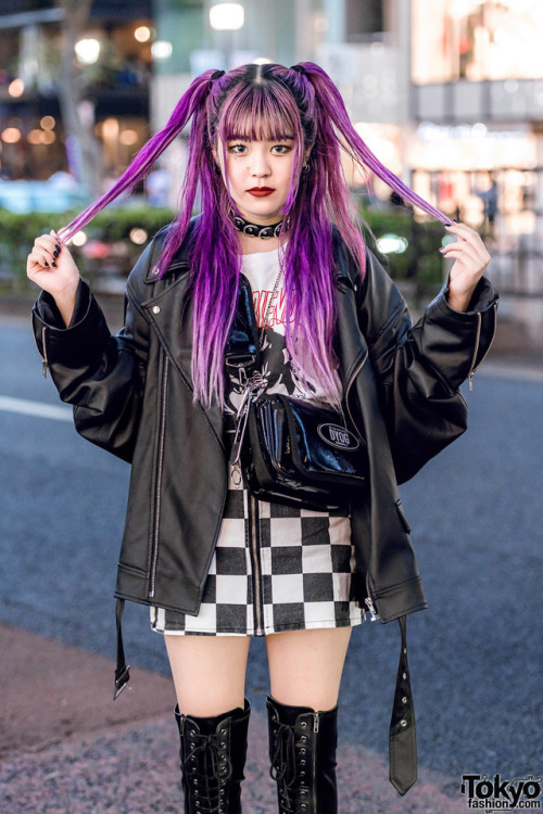 Japanese teens Harubo and Megumi on the street in Harajuku wearing vintage fashion, Japanese, and Ko