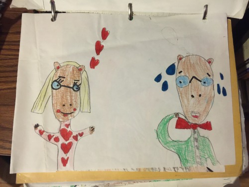 Found a drawing I made when I was 7. Sums up my adolescent experience with the opposite sex pretty w