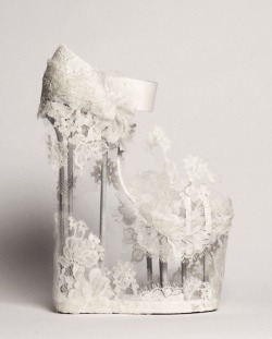 opaqueglitter:  Shoes by Filippa Borenius: &ldquo;The basis for the inspiration lies in the Gothic church towers and nature decons hard metal structures in contrast to the fragile tip, which visualizes wedding romance and kyrkfönsternas dramatic natural