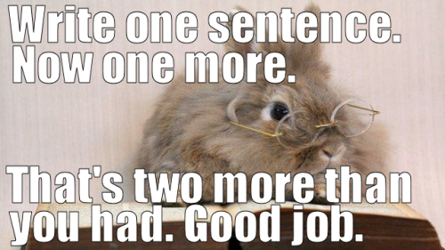 realrandomsam:  Some new Happy Writer Bun for the writing lovelies out there. Keep writing! You can do it! 