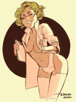 wintonkidd: I’ve been sick all week so progress is weeeeak on all fronts. Here’s a nurse. ;9