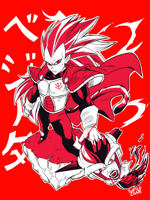 turtlechan:  ¡NEVER! even in super saiyajin 3 jejeje redbubble shirt: http://www.redbubble.com/people/turtlechan/works/13736855-a-true-king-never-kneels?ref=recent-owner