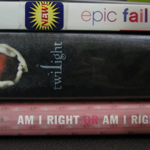 Epic fail/Twilight/Am I right or am I right?  Love finding pics of old teen events! Book spine poetr