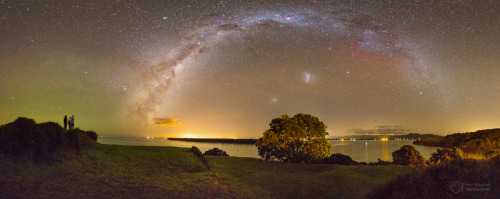 Breathtaking views show the stars, Milky Way, airglow, and light pollution over New Zealand skies. &