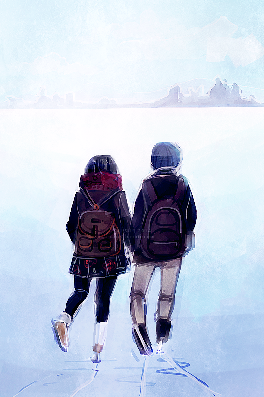 xaiis:went skating outdoors with my friends today~! it was a kindof a quadruple date