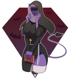 wolfade-art: Ceph the Naughty Nun for Halloween~