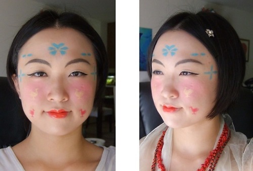 deducecanoe: bedpartymakeover: 25 year old Chen Yen-hui recreates makeup looks from the Tang dy